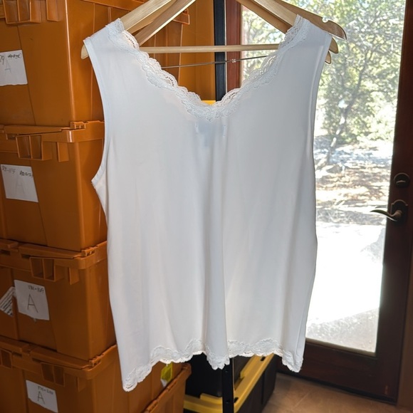 NorthStyle White Lace Sleeveless Top Size XL - Picture 5 of 5